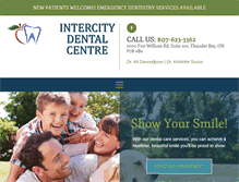 Tablet Screenshot of intercitydentalcentre.com